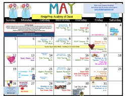 May Calendar